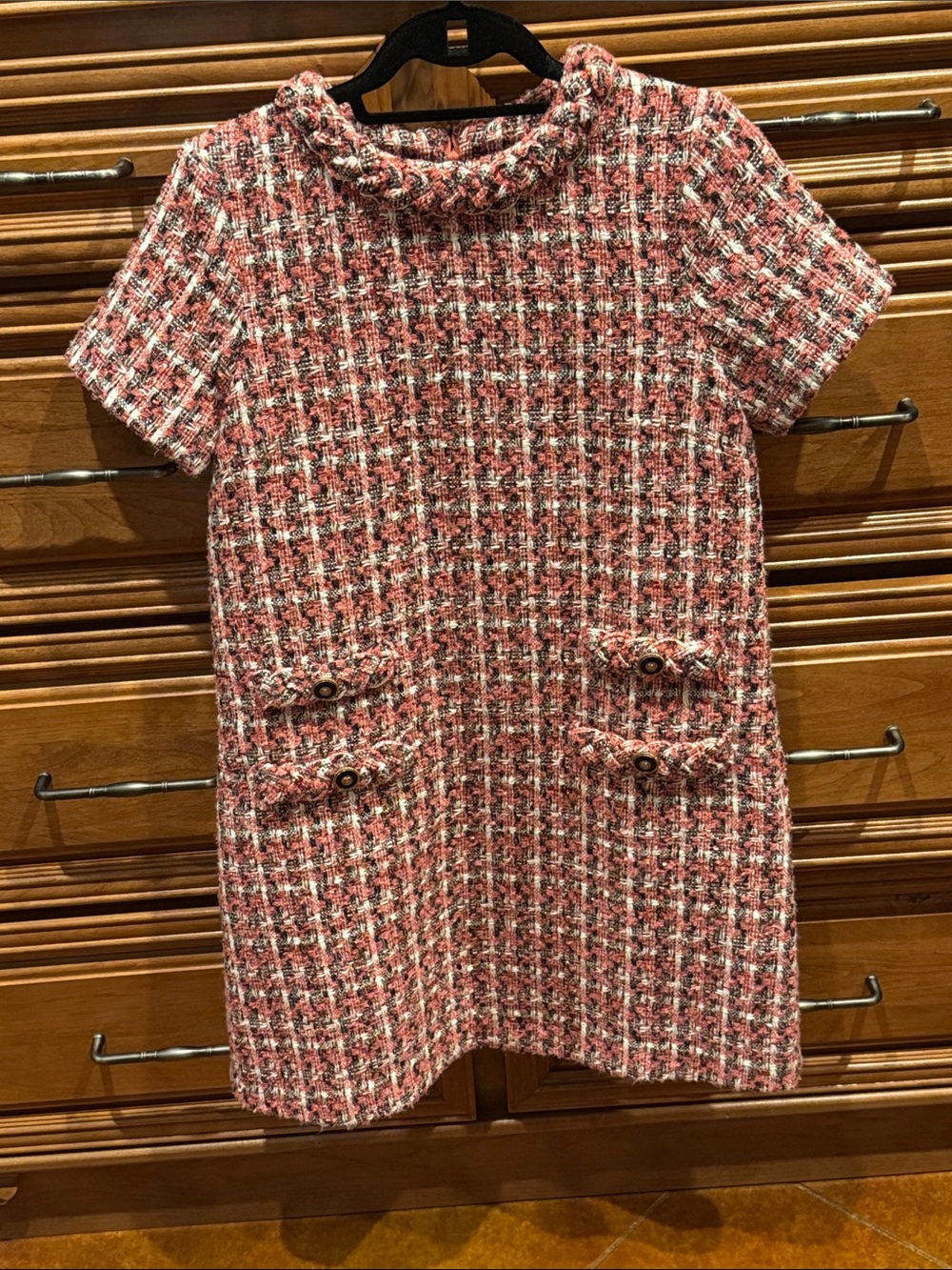 Tuckernuck Pink Tweed Short-Sleeve Pocket—Jackie Dress - Picture 3 of 9